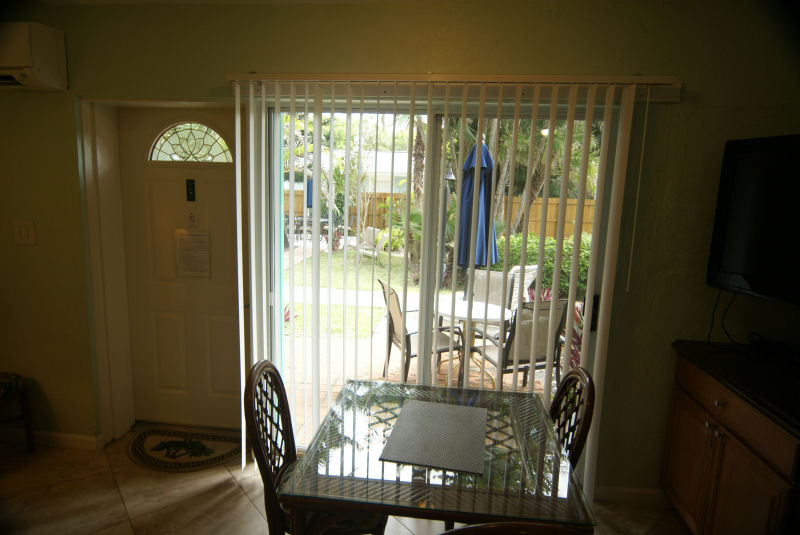 Room 103 Living room looking out to patio