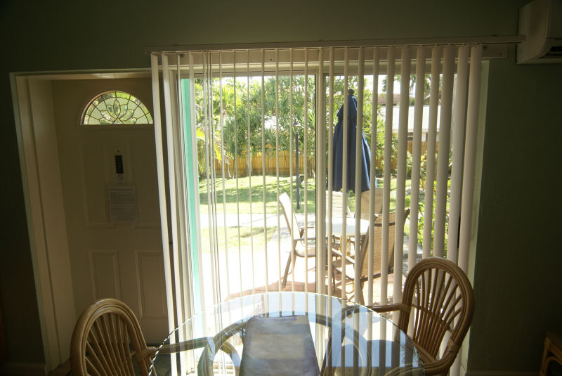 Room 106 Living room looking out to patio