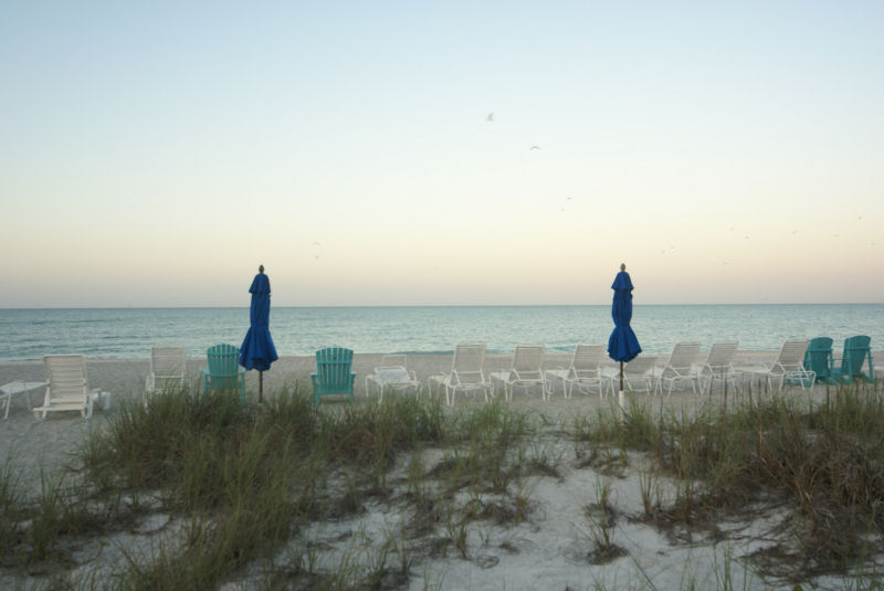 Dune towards Beach and chairs