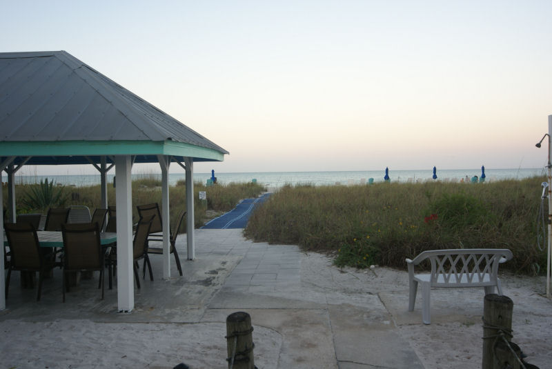 Cabana area to beach showing mat to beach