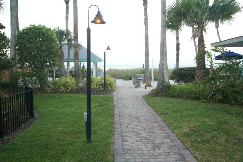 walk looking towards beach in front of room 108